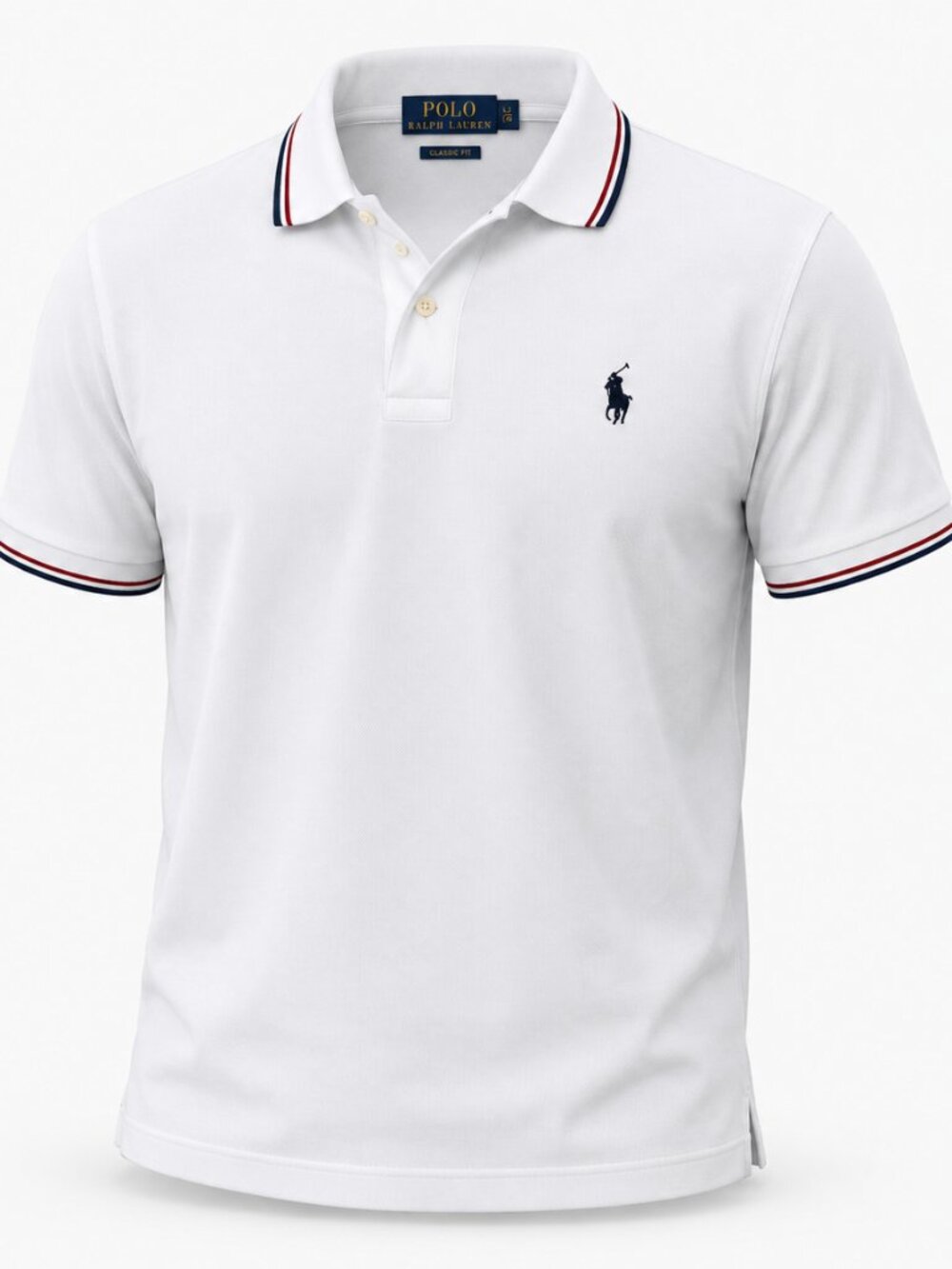 Polo Ralph Lauren Classic Fit White Polo Shirt Men's GP Cotton Short Sleeve